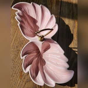 Vintage 1950s USA Pottery #32 Pink Catchall Dish